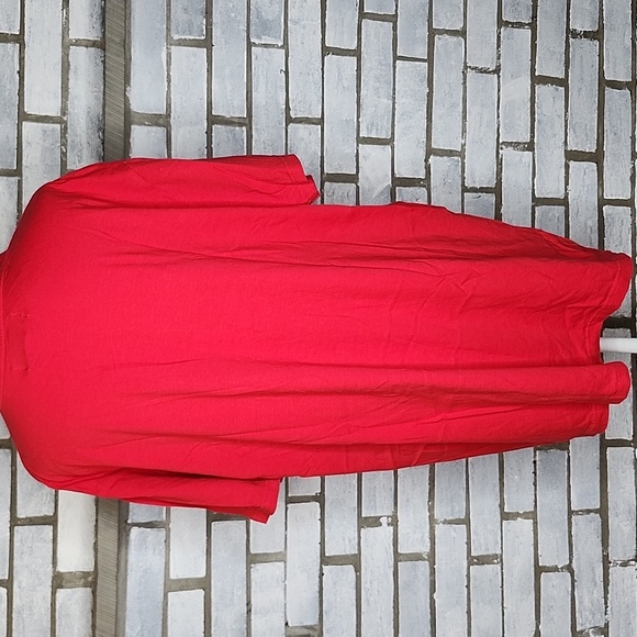 Yikes Women's Short Sleeve Red 'Naughty But Nice' Graphic Print Sleepshirt OS - Picture 3 of 9